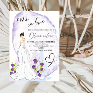 Girl in the Garden Bridal Shower - Elegant Floral  Invitation