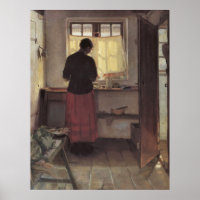 Girl in the kitchen by Anna Ancher