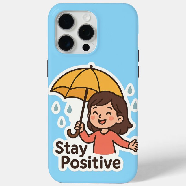 Girl in the rain… but with a smile  Case-Mate iPhone case (Back)