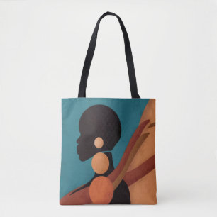 girl in the tropic. Beautiful African woman. Black Tote Bag