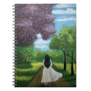 Girl in White Dress Notebook