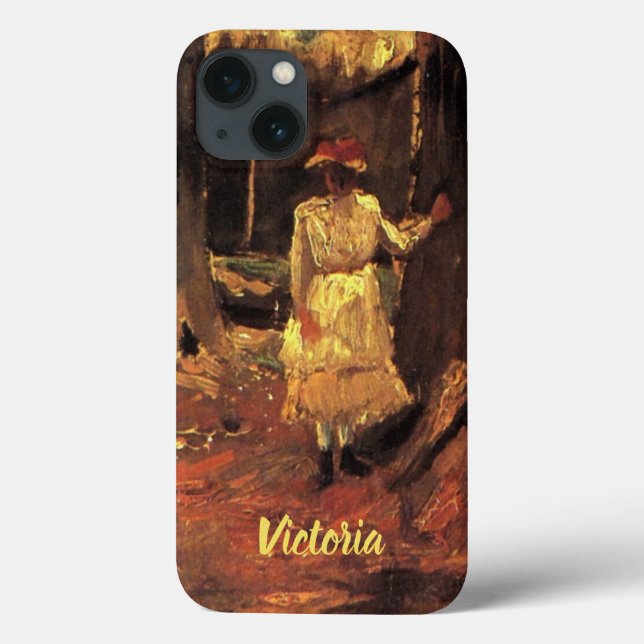 Girl in White in the Woods by Vincent van Gogh Case-Mate iPhone Case (Back)