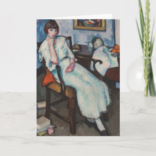 Girl in White Samuel John Peploe Card