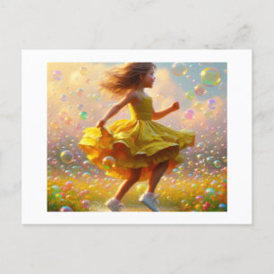 Girl in Yellow Dress,  Postcard