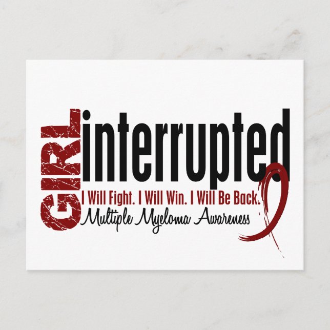 Girl Interrupted 1 Multiple Myeloma Postcard (Front)