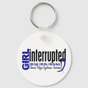 Girl Interrupted CFS Chronic Fatigue Syndrome Keychain