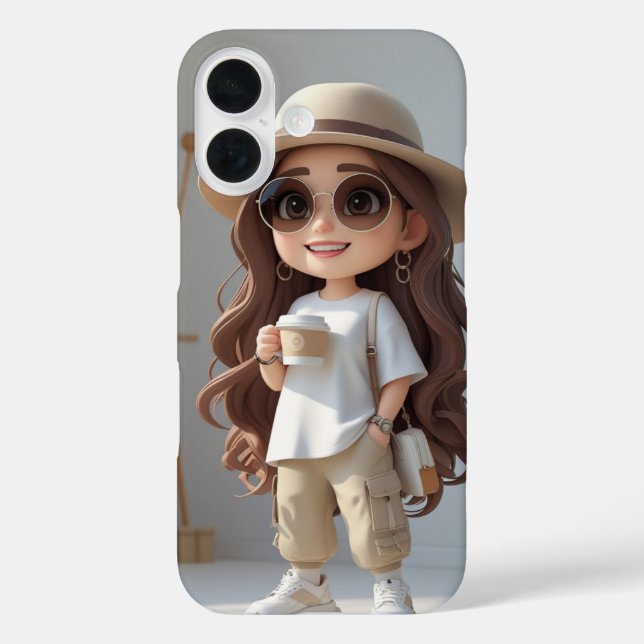 Girl iPhone 16 Case – Special Gift for Best Friend (Back)