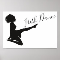 Girl Irish Dancer Soft Shoe Black and White Dance