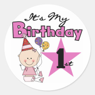 Girl It's My Birthday Tshirts and Gifts Classic Round Sticker