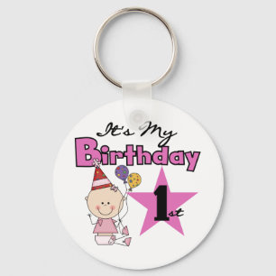 Girl It's My Birthday Tshirts and Gifts Keychain