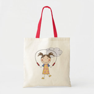 Girl Jumping Rope  T-shirts and Gifts Tote Bag