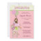 Girl Jungle Safari Animal Baby Shower Invitations