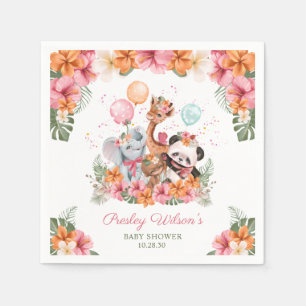 Girl Jungle Safari Napkin