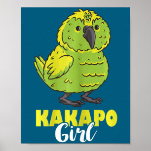Girl Kakapo Kakapo Bird Kakapo Parrot Poster