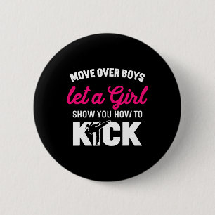 Girl Karate Funny Daughter Kick Boxer Gift  2 Inch Round Button