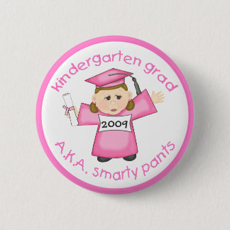 Girl Kindergarten Graduate / Graduation 2 Inch Round Button