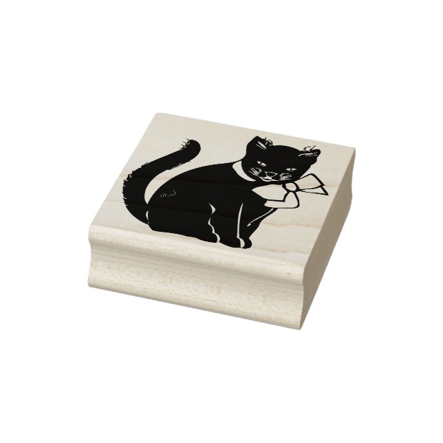 girl kitty art stamp (Stamp)