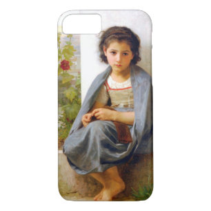 Girl Knitting, Bouguereau Case-Mate iPhone Case