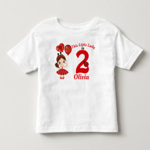 Girl Ladybug Birthday Toddler Fine Jersey T-Shirt
