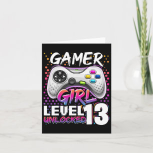 Girl Level 13 Unlocked Video Game 13th Birthday Gi Card