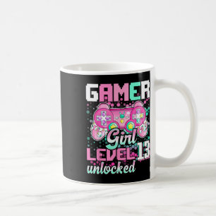 Girl Level 13 Unlocked Video Game 13th Birthday Gi Coffee Mug