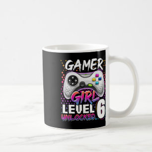 Girl Level 6 Unlocked Video Game 6th Birthday Gift Coffee Mug