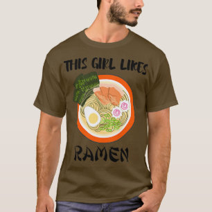 Girl Likes Eating Ramen Noodles Ramen Bowl 115 T-Shirt