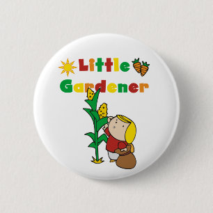 Girl Little Gardener Tshirts and Gifts 2 Inch Round Button