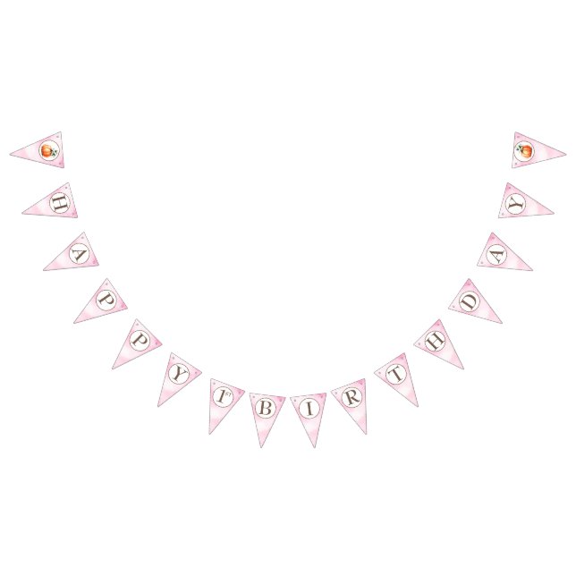 Girl Little Pumpkin Birthday Bunting Flags (All)