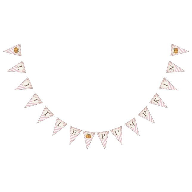 Girl Little Pumpkin Bunting Birthday Decoration Flags (All)