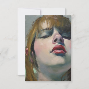 Girl Looking Down (by Malcolm T. Liepke) Card