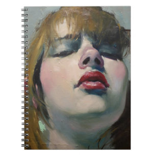 Girl Looking Down (by Malcolm T. Liepke) Notebook