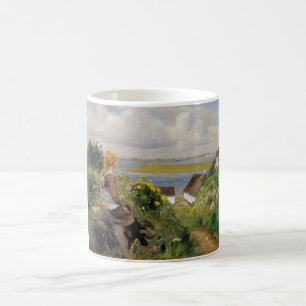 Girl Lost in Thought (by H.A. Brendekilde) Coffee Mug
