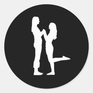 Girl Love - Classic Round Sticker