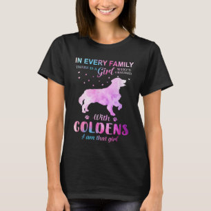 Girl Love Golden Retriever Dog Lover  Men T-Shirt