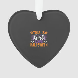 Girl Love Halloween Ghost Design_1 Ornament