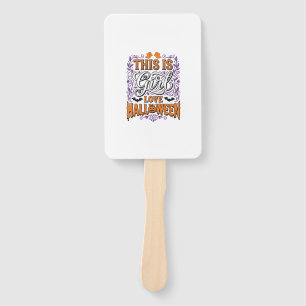 Girl Love Halloween Vintage Cute Spooky Shirt Desi Hand Fan