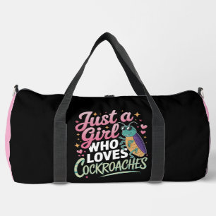 Girl Loves Cockroaches Bug Humor Duffle Bag
