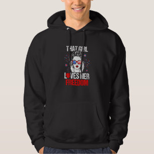 Girl Loves Freedom 4th Of July Sunglasses American Hoodie