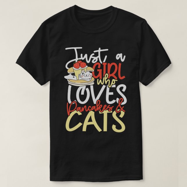 Girl loves pancakes T-Shirt (Design Front)