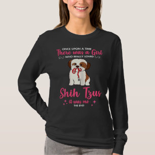 Girl Loves Shih Tzu Dog Pet For Men Women Mom Dad T-Shirt