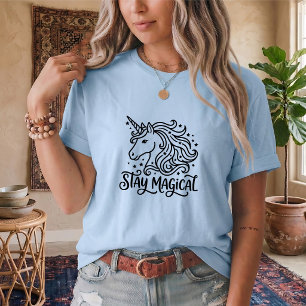 Girl Magic Unicorns T-Shirt Funny Quirky Quote