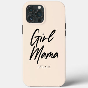 Girl Mama Custom Est Year Minimal Mom Mother Mommy iPhone 13 Pro Max Case