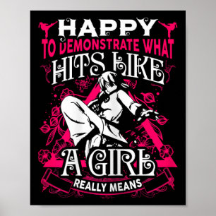 Girl Martial Arts Saying Karate Kung Fu Quote  Poster