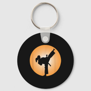 Girl Martial Arts T Shirt Keychain