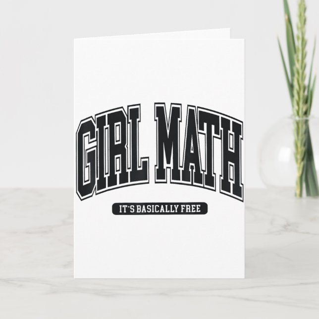 Girl Math University  Card (Front)