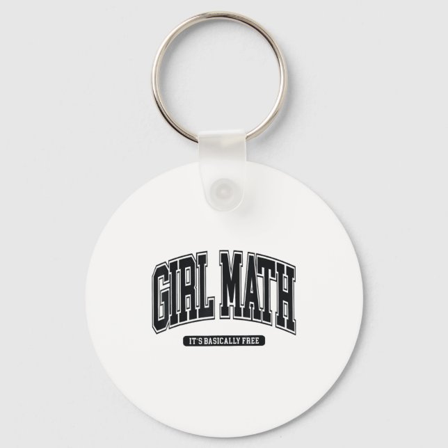 Girl Math University  Keychain (Front)