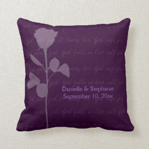Girl Meets Girl Throw Pillow