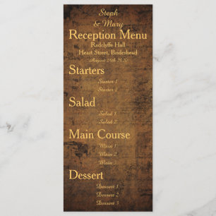 Girl Meets Girl Wedding Reception Menu Card