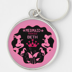 Girl Mermaid Princess Keychain